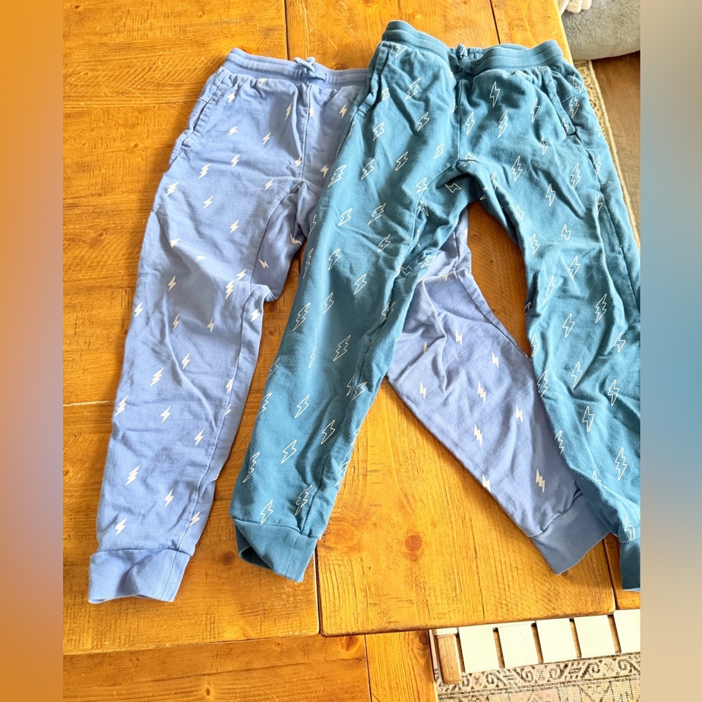 Tea Collection Kids Lightning Bolt Joggers - Blue and Teal